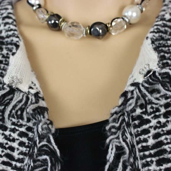 Lineamaglia Italian Wool Alpaca Blend Fringe Cardigan Small - Picture 5 of 10